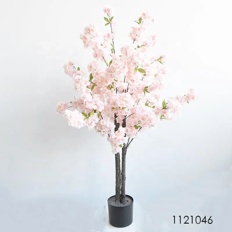 분재 나무 인공 일본 사쿠라 벚꽃 실크 꽃 나무 1.2M 분재 실내 야외 웨딩 장식 1.6M