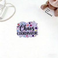 Accessoires de badge personnalisables en acrylique à dos plat, lettres anglaises, série Santé, pour étudiants, avec languette de fixation, pour étiquettes nominatives et poudres en vrac