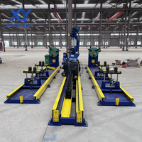 Station de soudage de brides de tuyaux à double poste pour robot unique, cellule de soudage automatique de tubes, capacité 800, entraînement servo-électrique