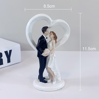 Europäischer Stil Braut und Bräutigam Hochzeits-Harzfigur Niedliche Mädchenfigur Puppe Tortendekoration für Paare Ornament