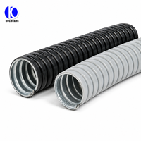 Tuyau flexible ondulé en métal recouvert de PVC pour la protection des câbles électriques