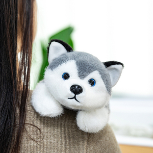 Fabrika Husky köpek peluş anahtarlıklar dolması çocuklar için hayvan oyuncaklar gerçekçi Husky peluş oyuncaklar - Product Image 6