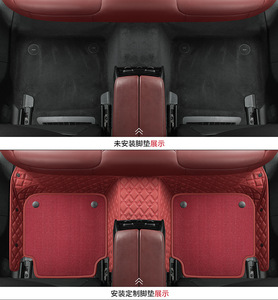 Tapis de sol de voiture sport 3D 5D antidérapants en cuir de 10 mm d'épaisseur, ensemble complet de 3 pièces, pour ECOSPORT Santa Fe X5 GLC A4 A3 Elantra - Product Image 4