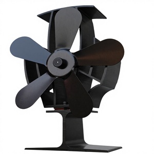 EJ Small Stove Ventilation Fan 5 Blade Eco Friendly Wood Stove Fan Heat Powered Fireplace Fan for <strong>Outdoor</strong> &amp; RV Use - Product Image 1