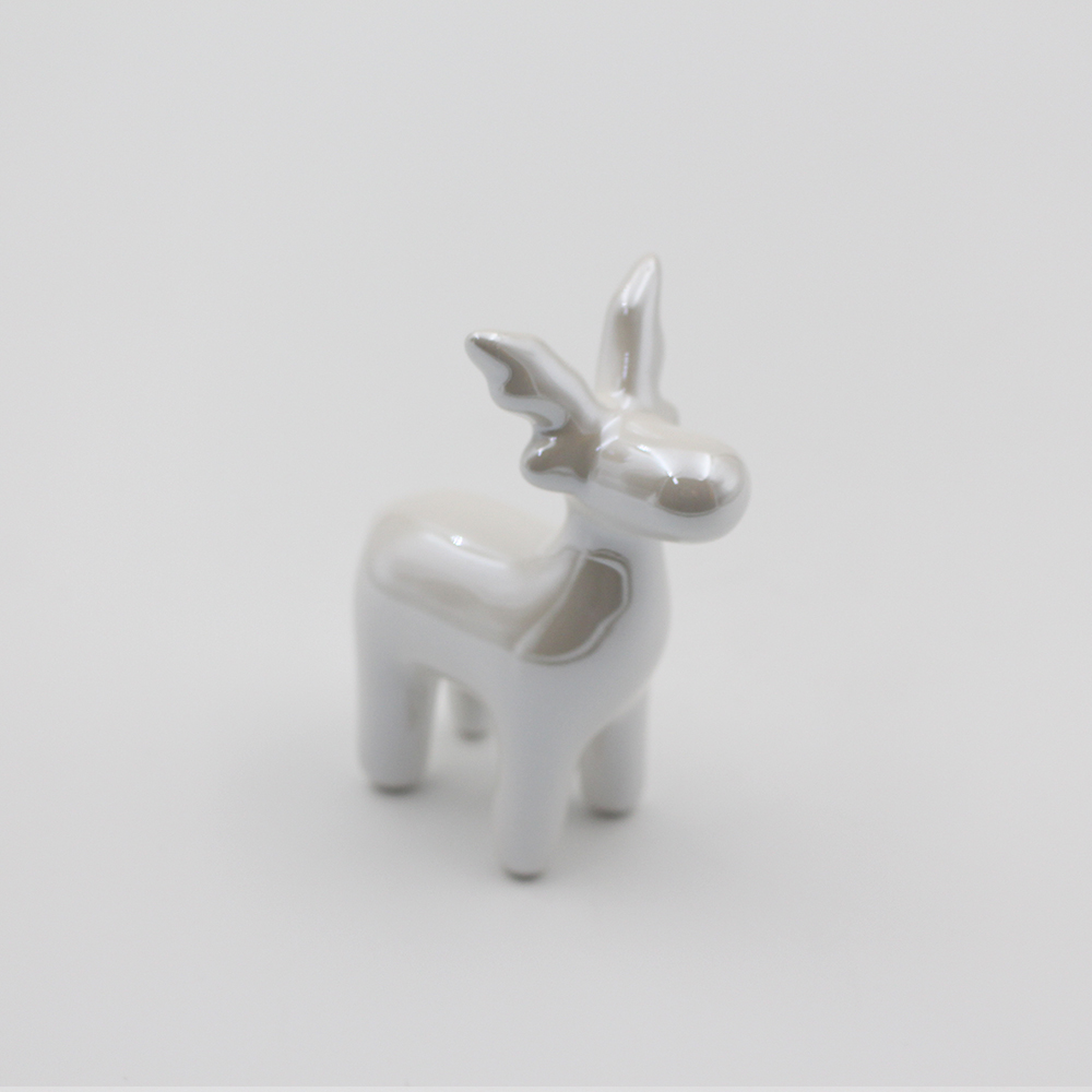 Christmas gift shell chandelier reindeer scarf Deco deer figurine deer ceramic - Product Image 5