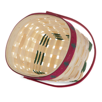 TF-GGB17 gros en bois décoratif noël nouveau bébé bambou tissé garniture emballage panier pour tissé en vrac boîte cadeau panier