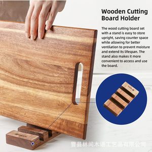 Acacia Wood Cutting Board <b>Square</b> Solid Wood For Fruit Dessert Cake Kitchen Use - Product Image 4