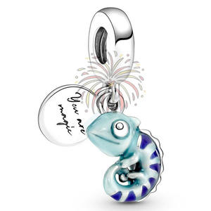 Panjia DIY Joyería para el Día de la Madre, Plata 925, Colgante de Mariposa Azul, Oro Rosa, Zirconia, Cuentas de Flor de Cerezo, Diseño Moderno y Romántico - Product Image 4