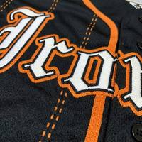 Maillot de baseball personnalisé en twill brodé, coupe courte, entièrement boutonné, conception personnalisée gratuite, faible MOQ 1 pièce