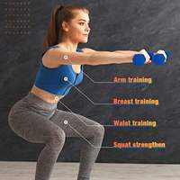 Ensemble d'haltères hexagonales en fonte de 1 kg, revêtement néoprène, anti-roulement, réglables, pour unisexe, famille, yoga, entraînement en salle de sport