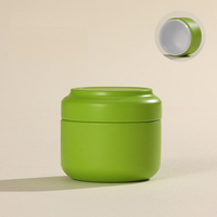 Boîte de rangement alimentaire ronde hermétique avec logo personnalisé 54*49mm, boîte à café en métal avec couvercle intérieur en plastique, boîte à thé
