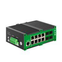 Switch Industrial Administrado L2, Switch Industrial Gigabit Ethernet de 8 Puertos con 4 SFP para Montaje en Riel DIN