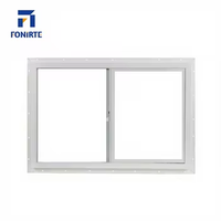 Proveedor Chino de Ventanas Corredizas Horizontales de PVC Pequeñas a Precio Económico, con Malla de Fibra de Vidrio, Diseño Moderno para Uso en Hoteles