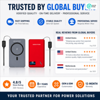 Batterie externe magnétique ultra-fine 10000 mAh avec béquille et écran LED, charge sans fil 5000 mAh 15W pour montre connectée, écouteurs et téléphone