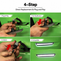 Lampu Sein Samping LED Otomatis untuk Ford Mustang 2010-2014 Lensa Asap Lampu Putih AR3Z 15A201 2 Pcs Set Pengganti