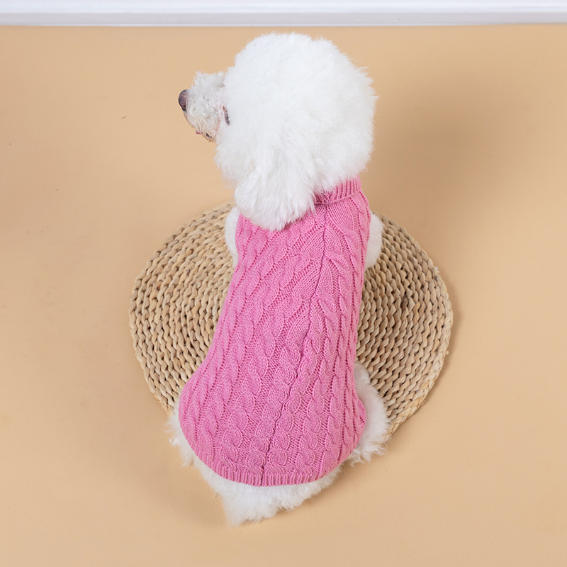 Pull tricoté rose