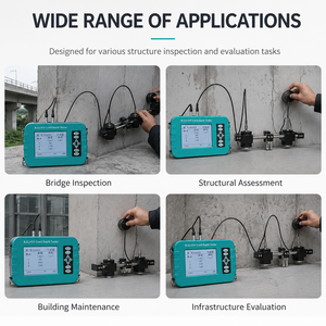 Misuratore di Larghezza e Profondità di <span class=keywords><strong>Crepe</strong></span> nel Calcestruzzo a Ultrasuoni, Tester NDT ad Alta Precisione <span class=keywords><strong>per</strong></span> Ispezione di Ponti e Gallerie - Product Image 6
