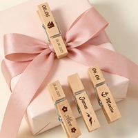 Clips de Madera Personalizados, Pinzas de Madera con Nombre Grabado para Decoración de Fiestas, Tarjetas de Lugar para Bodas, Exhibición de Fotos