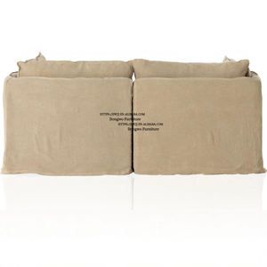 Divano Sezionale a 3 Posti in Tessuto di Lino <span class=keywords><strong>Stile</strong></span> Americano <span class=keywords><strong>Moderno</strong></span> per Hotel Resort, Case Vacanza, Ville e Arredamento Soggiorno - Product Image 4