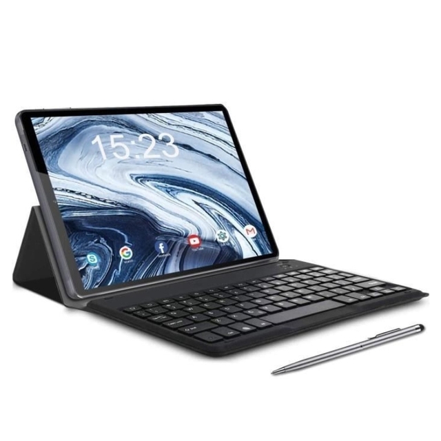 2023 Newest 2 in 1 Tablet 10.1 Inch Tablet 4GB 64GB for Android 11 Dual Sim Card 4G Mobile Tablet with Keyboard Case