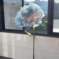 Fleur géante en organza à LED avec bande lumineuse pour toile de fond de mariage, vitrine et décoration commerciale - Vente en gros