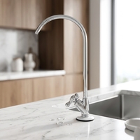 Robinet purificateur d'eau froide à osmose inverse en cuivre 304, grand angle, à canal unique, triple sortie, esthétique, pour usage domestique
