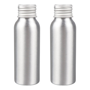 Suministro de fábrica personalizada diseño vacía de 200ml color natural botella de aluminio con tornillo de metal tapa - Product Image 5