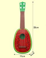 New Watermelon Fruit Kids Toy Guitar Kids Musical Instruments Educational Toys Mini Toddler Ukulele Guitar with 4 Strings