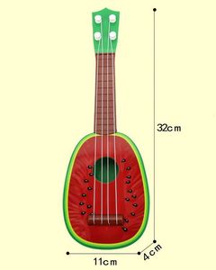 Nueva Guitarra <span class=keywords><strong>de</strong></span> Juguete con Forma <span class=keywords><strong>de</strong></span> Sandía para Niños, Instrumentos Musicales Educativos, Mini Guitarra Ukelele para Niños Pequeños con 4 Cuerdas - Product Image 2