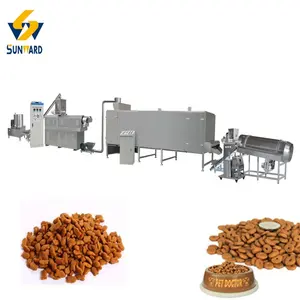 Einfache Bedienung gute Qualität Doppels ch necken extruder Hundefutter Pellet Herstellung Maschine Kapazität 100-150 kg/std Tiernahrung Produktions linien