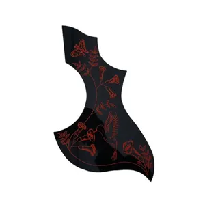 40-42 inch Wood guitar black silk-screen red color Source Humming bird guitar pickguards manufacturer