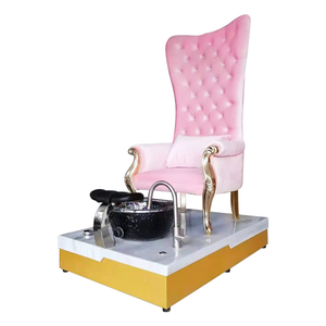 Chaise de pédicure King avec cuir et verre Power Vibration Kraft Bain de pieds <span class=keywords><strong>Plateau</strong></span> en bois pour manucure Salon de manucure - Product Image 1