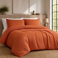 Housse de couette en microfibre unie, personnalisable OEM ODM, nouvelle arrivée, ensemble 3 pièces avec deux taies d'oreiller assorties, literie respirante pour la maison