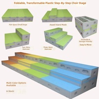 Scène de chœur pliable en plastique moderne multifonctionnelle avec design rabattable - Portable et durable pour les événements en intérieur/extérieur