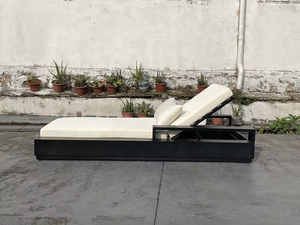 <span class=keywords><strong>Tumbona</strong></span> moderna de lujo de aluminio para exteriores <span class=keywords><strong>con</strong></span> <span class=keywords><strong>reposabrazos</strong></span> ancho, sillón de Metal para Villa, piscina, jardín lateral o uso en el parque - Product Image 6