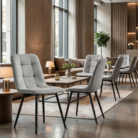 Chaises de cuisine françaises chinoises, mobilier de maison unique, chaises de salle à manger, chaise de salle à manger marron et noire en velours