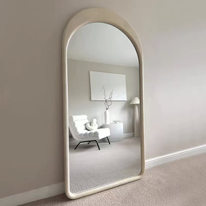 Miroir sur pied de style baroque européen de luxe, en bois massif, avec <span class=keywords><strong>verre</strong></span> trempé de 6 mm, pour la salle de séjour - Product Image 4