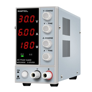 WANPTEK Alimentatore da Banco DC Regolabile 30V 6A, Display LED a 3 Cifre, per Riparazioni, Laboratori, Design, Scuole, Test, Elettroplaccatura, Ricarica, NPS306W - Product Image 2