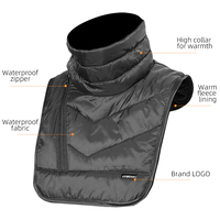 Echarpe de Cou Thermique de Moto Imperméable et Coupe-Vent, Protège-Cou, Poitrine et Cou, Bavoirs d'Hiver Chauds pour Motocycliste