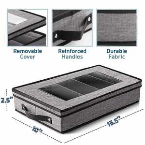 Flatware & Utensil <b>Storage</b> Durable Silverware <b>Storage</b> <b>Box</b> with Padded Dividers - Product Image 2