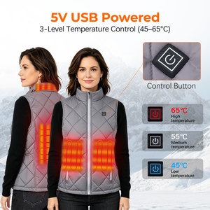 Gilet chauffant USB 5V, 4 zones chauffantes, léger, chaud pour l'hiver, pour le travail <span class=keywords><strong>en</strong></span> extérieur, vêtements chauffants personnalisés OEM - Product Image 3
