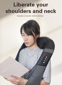 Mini masajeador de mano shiatsu vibrador mecánico de hombro para cuello y espalda con calor masajeador de coche - Product Image 2