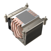 Ventilateur de refroidissement actif pour processeur de bureau COOLSERVER en cuivre pur 115X 1155 1151 LED, 12V, style air et liquide, dissipateur de chaleur