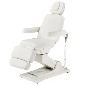 Фабричный Профессиональный трехсекционный Белый Регулируемый наклонный Электрический косметический стол, стул для косметолога