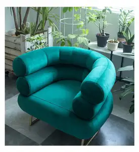 Postmoderne Eenvoudige Stijl Lichte Luxe Woonkamer Slaapkamer Stof Lounge Sofa Stoel Kan Aangepast