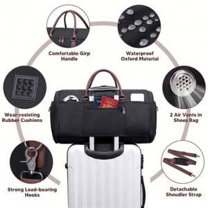 <span class=keywords><strong>Maletas</strong></span> de Viaje 2 en 1 con Compartimento para Zapatos, Bolsas de Viaje Tipo Maleta Colgante para Hombre y Mujer, Bolsas de Lona para Ropa - Product Image 5