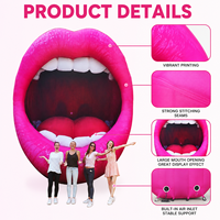 Décoration de lèvres rose gonflable personnalisée, accessoires de lèvres gonflables à LED, adaptés à la présentation dans les salons de beauté et les magasins de cosmétiques
