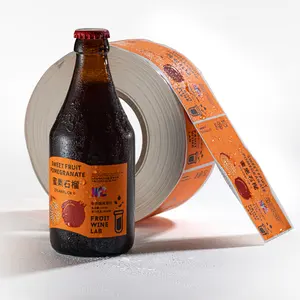 Rouleau d'étiquette cosmétique étanche personnalisée étiquette de bouteille en papier synthétique Bopp autocollant de produit étiquette de boisson