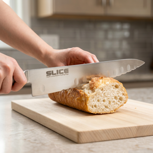 Cuchillo de Chef Profesional Seki Japan de 9.45 pulgadas (24 cm), Acero Inoxidable Dentado con Acabado Satinado, Apto para Lavavajillas, para Uso en Panadería - Product Image 3