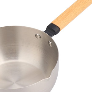 Nồi Yukihira Truyền Thống Nhật Bản Nồi Nồi Sữa Bằng Thép Không Gỉ Nồi Có Tay Cầm Bằng Gỗ - Product Image 3